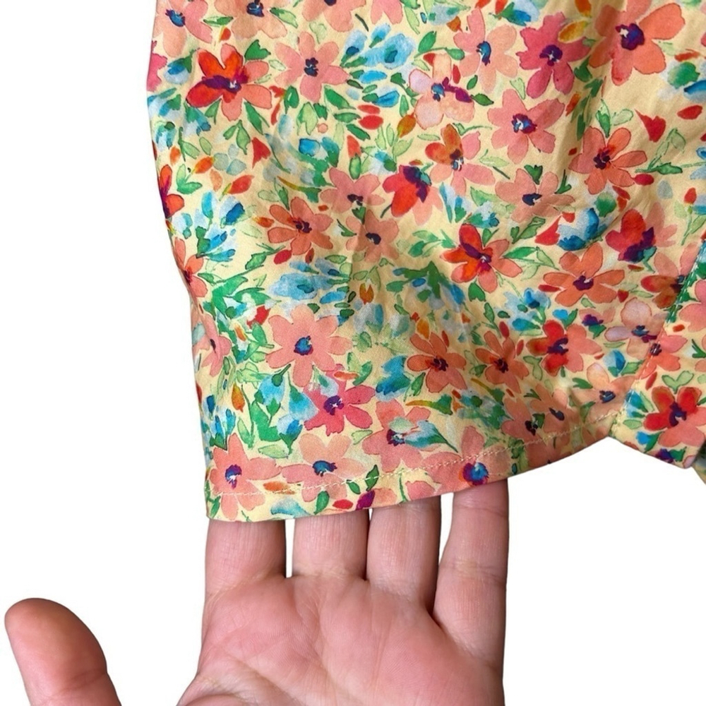 Lovers + Friends Aja Long Sleeve Knot Mini Dress in Summer Field Floral Large - Picture 7 of 12